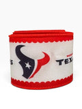 2.5 Inch Wired Texan with Red Striped Border Football Sports Team Ribbon (sold in 10 yard roll)