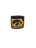 2.5 Inch Wired Iowa Collage on White Football Team Ribbon (sold in 10 yard roll)