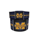1.5 or 3 Inch Wide University of MichiganCollege Blue and Black Printed Grosgrain Hair Bow Ribbon (sold in 3 yard increments)