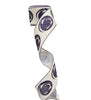 2.5 Inch Wired White Navy Blue College with Navy Blue Border on White Football Team Ribbon (sold in 10 yard roll)