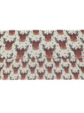 1.5 or 3 Inch Wide Reindeer Collage Printed Grosgrain Cheer Bow Ribbon (sold in 3 yard increments)