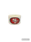 1.5 or 3 Inch Wide San Francisco 49ers Football Printed Grosgrain Hair Bow Ribbon (sold in 3 yard increments)