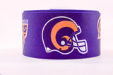 3 Inch Wide LA Rams Printed on Grosgrain Cheer Bow Ribbon (sold in 3 yard increments)