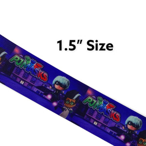 1.5" PJ Masks Printed Grosgrain Hair Bow Ribbon